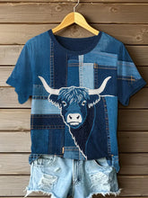 Damen-Jeans-Highland-Kuh-T-Shirt